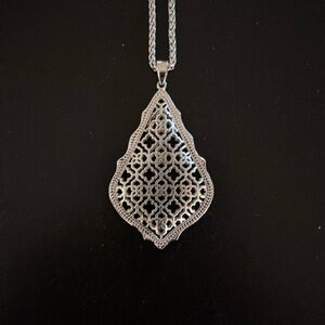 Kendra Scott Aiden Necklace Silver Filigree